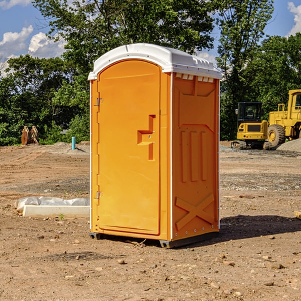 how often are the portable restrooms cleaned and serviced during a rental period in La Paz County